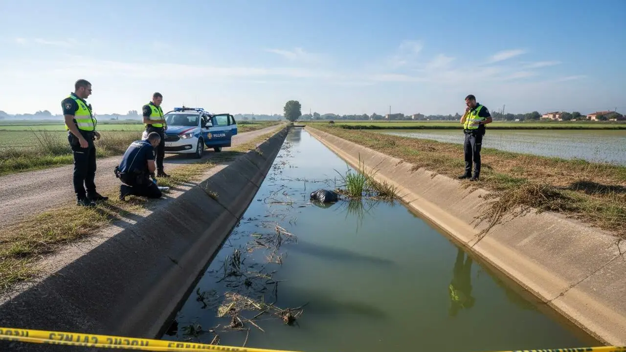  Mossos investiguen un cad&agrave;ver trobat en una s&eacute;quia del canal d'Amposta - Imagen generada por IA 