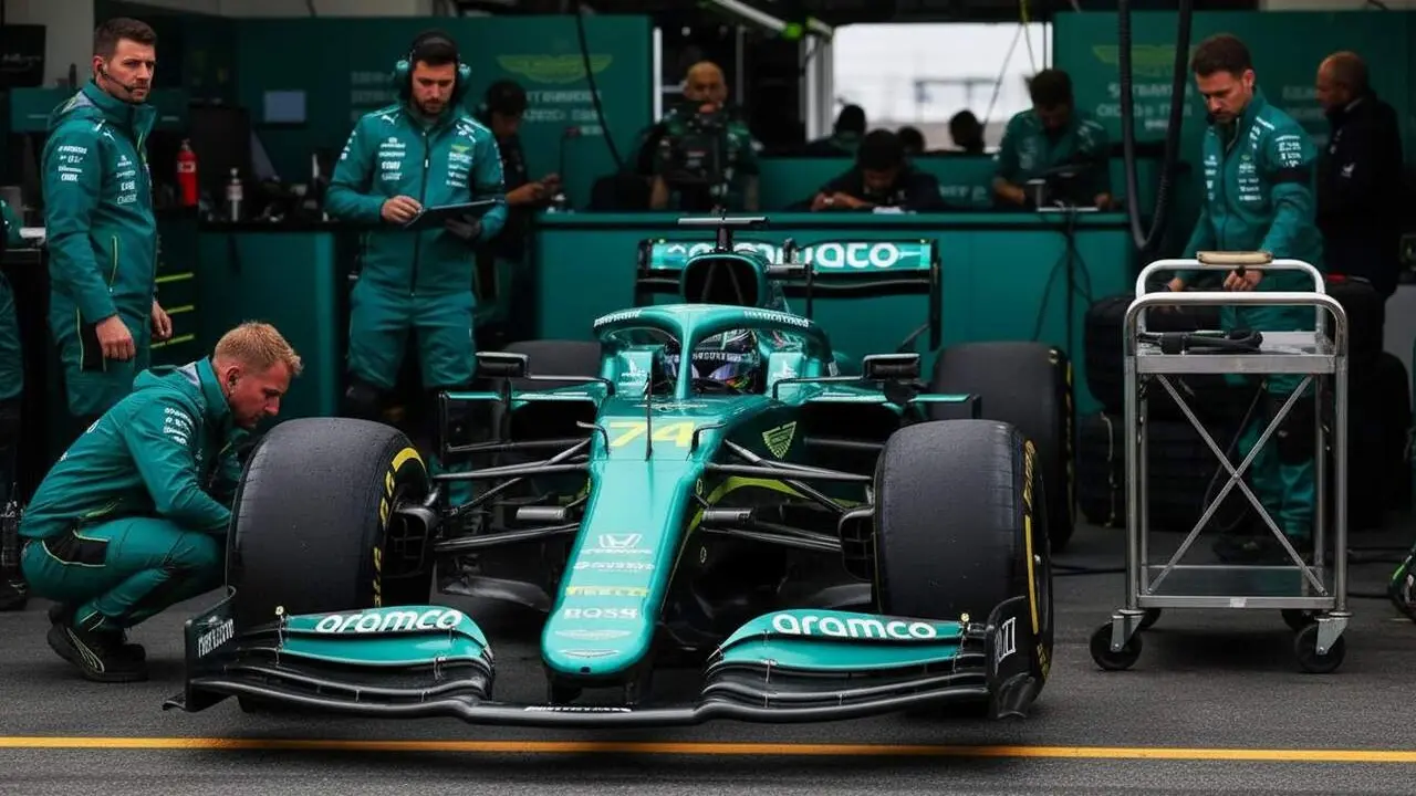  Aston Martin far&agrave; partir l'AMR27 de zero despr&eacute;s dels problemes de l'AMR26, segons Cardile - Imagen generada por IA 