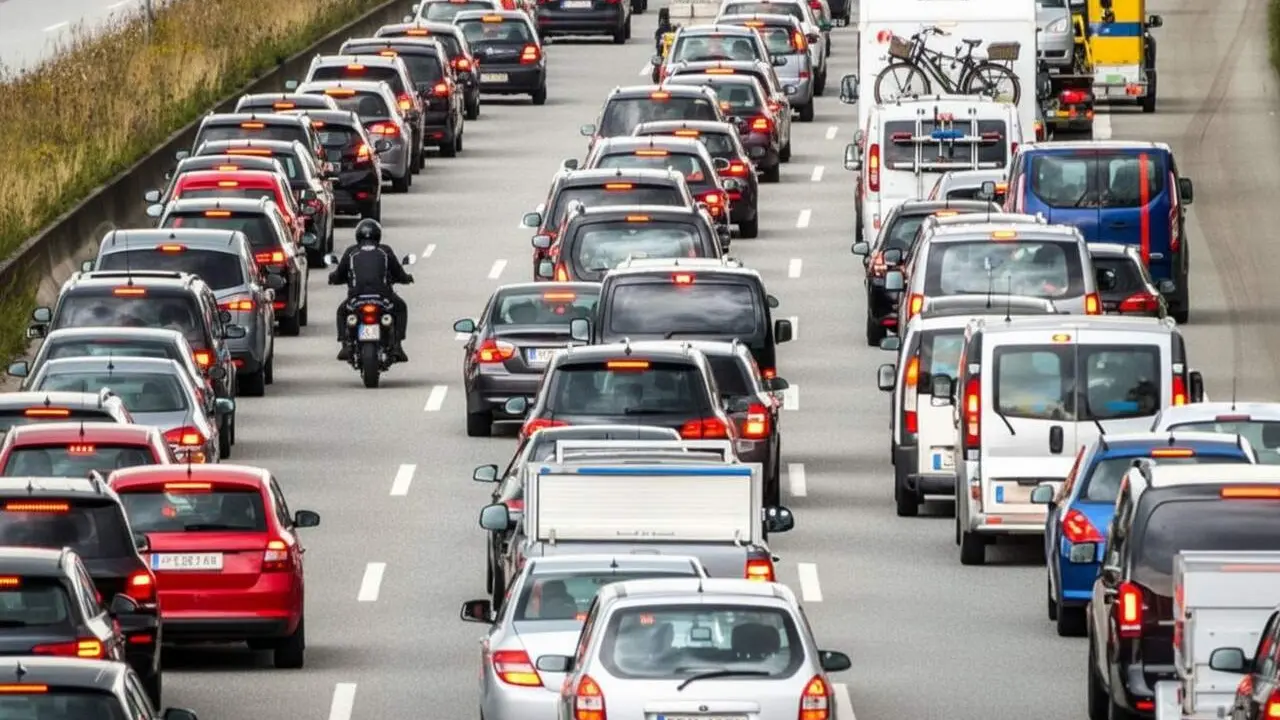  Dos passos per formar el carril d'emerg&egrave;ncia segons el Reial decret 518/2026 de la DGT - Imagen generada por IA 