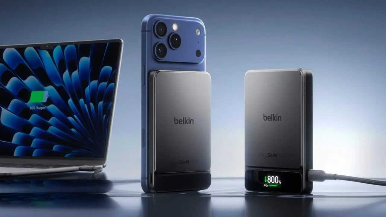  Belkin UltraCharge Pro: bateries semis&ograve;lides per a m&ograve;bils amb m&eacute;s autonomia i seguretat - Imagen generada por IA 