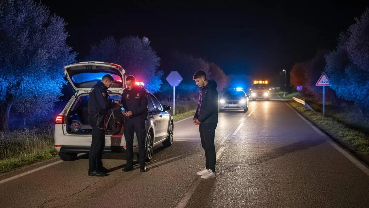  Denuncien un conductor de patinet el&egrave;ctric amb 0,86 mg/l a l'N-420 a M&oacute;ra la Nova - Imagen generada por IA 