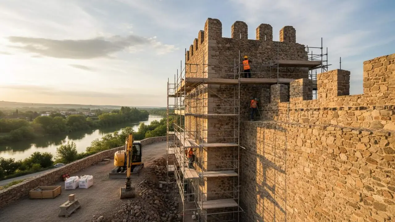  Restauraci&oacute; del castell de M&oacute;ra d'Ebre amb una inversi&oacute; de 170.871 euros en la primera fase - Imagen generada por IA 