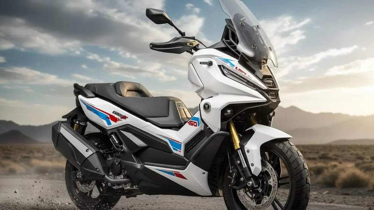 Voge SR450X, el nou maxisc&uacute;ter bicil&iacute;ndric tot terreny per 6.288 euros - Imagen generada por IA 