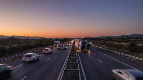 Continua tallada la AP-7 a L'Hospitalet