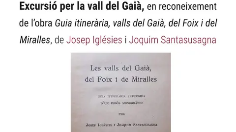 19 de març - Excursió per la vall del Gaià