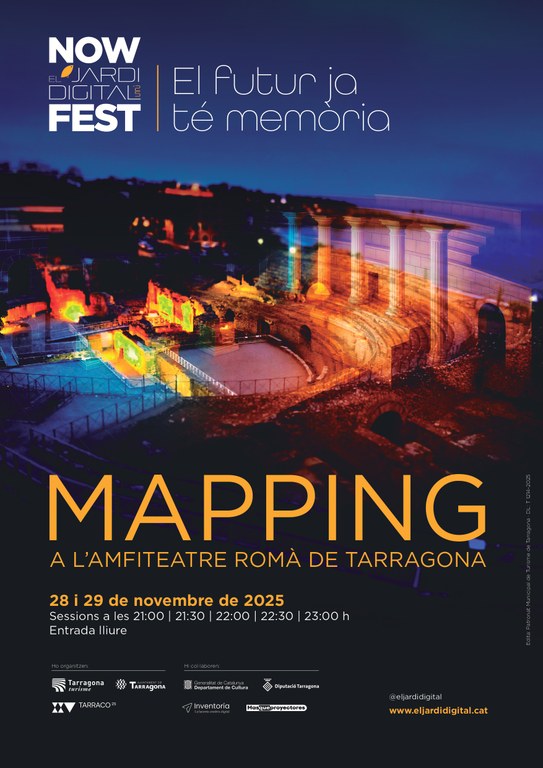 Videomapping Amfiteatre Tarragona – Festa del Patrimoni. Imatge Ajuntament de Tarragona